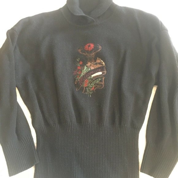 embroidered ski sweatshirt
